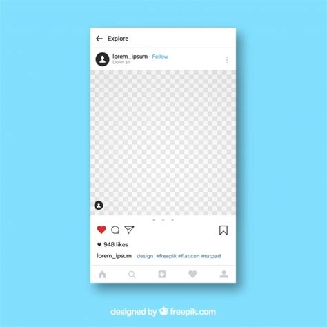 Plantilla de aplicación de instagram | Vector Gratis
