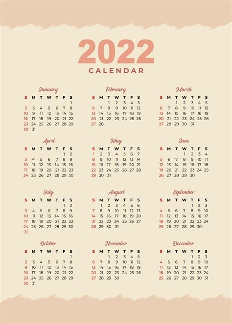 Plantilla de diseño de calendario 2022 2198758 Vector en ...