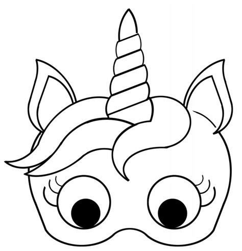 Plantilla de Máscara de Unicornio para Imprimir Gratis ...