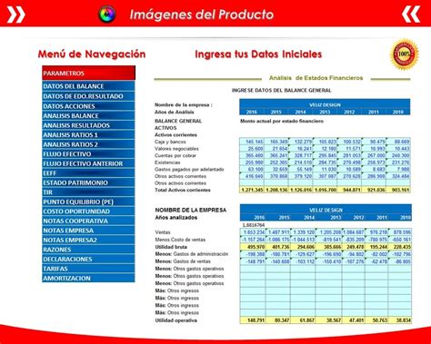 Plantilla En Excel Análisis De Estados Financieros Bs. 2.000,00 en ...