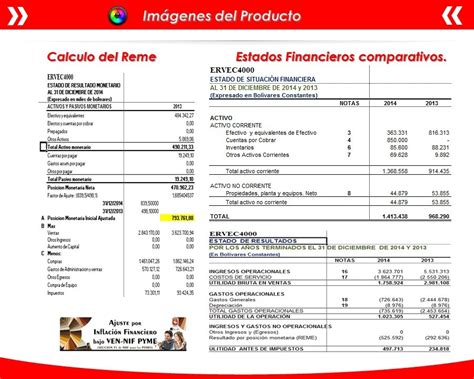 Plantilla Excel Estados Financiero Para El Rnc Ven niif Bs. 300.000 ...