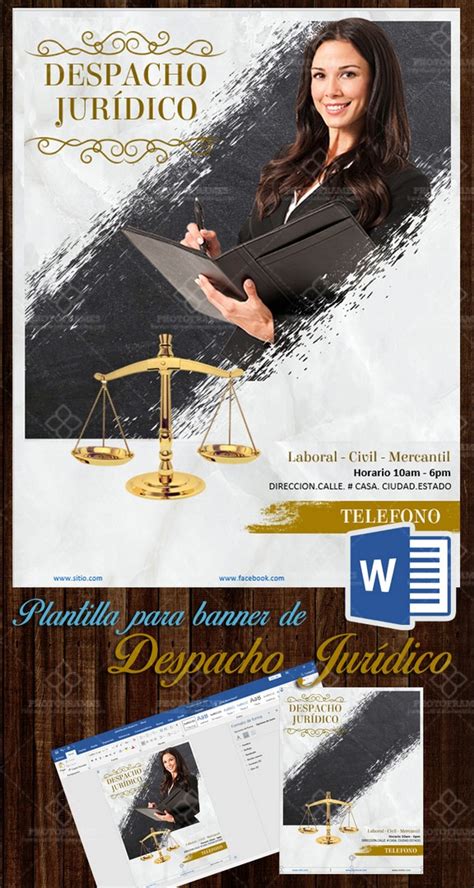 Plantilla para crear banner de despacho jurídico en Word | Recursos ...