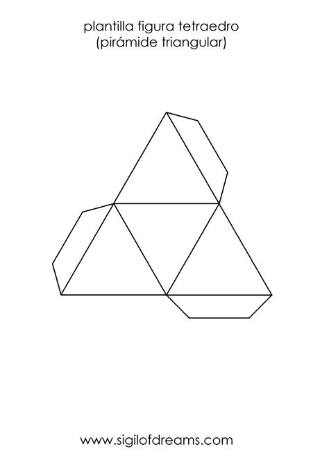 Plantilla para hacer un tetraedro. #plantilla #template # ...