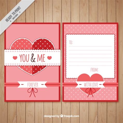 Plantilla romántica de una carta de amor | Descargar Vectores gratis