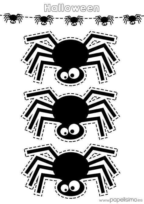 Plantillas de arañas de Halloween   PAPELISIMO