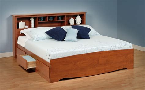 platform beds with storage drawers | Cherry King Size ...