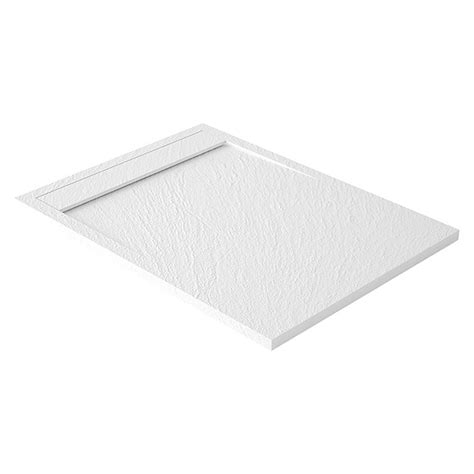 Plato de ducha Cover  L x An: 70 x 100 cm, Resina sintética, Blanco ...