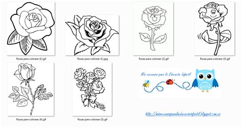 Play & Learn: Rosas para colorear