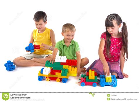 Playing children stock image. Image of seated, clothing ...