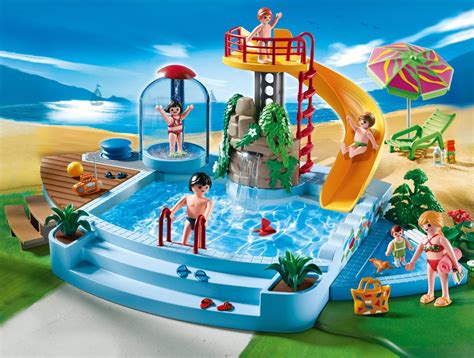 PLAYMOBIL 4858   Swimming Pool With Water Slide Great Toy ...