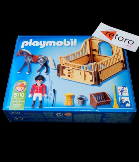 Playmobil 5110 horse jump male with show horse barn ...