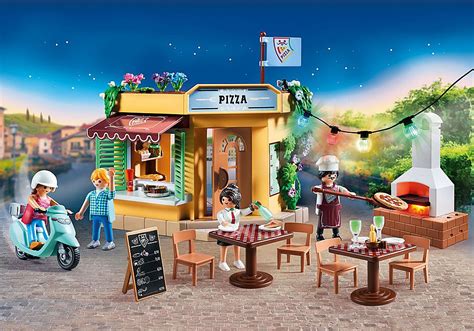 Playmobil Set: 70336   Pizzeria mit Gartenrestaurant ...