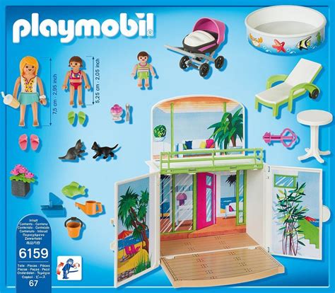 Playmobil   Summer Fun Beach House Play Box   6159