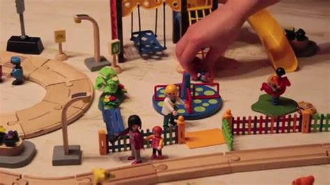 Playmobil Theme Park with Brio Trains and Lego Duplo   YouTube