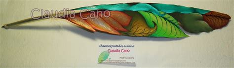 Plumas pintadas a mano por Claudia Cano: HOJAS EN PLUMA DE ...