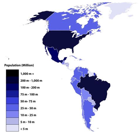 Población de los países de América  2019  | Saber es práctico