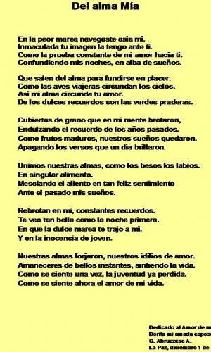 Poema  Del alma mia  por Ginus | Poematrix