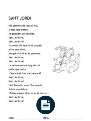 Poema Sant Jordi Joana Raspall | Jordi, Leyenda de sant jordi, Lectura ...