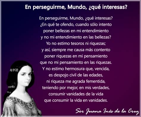 Poesia Lirica De Sor Juana Ines Dela Cruz
