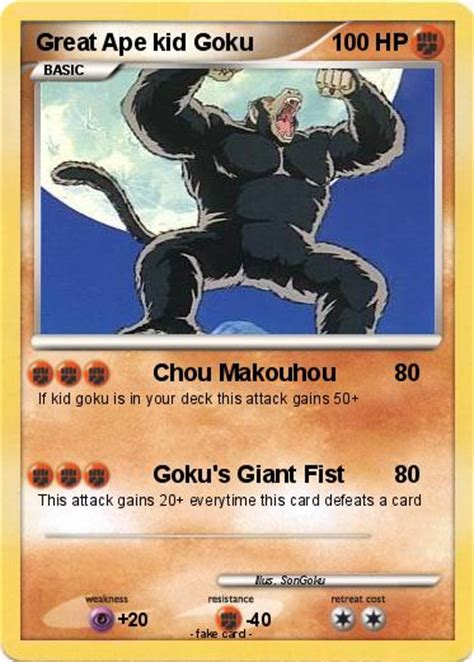 Pokémon Great Ape kid Goku Chou Makouhou My Pokemon Card