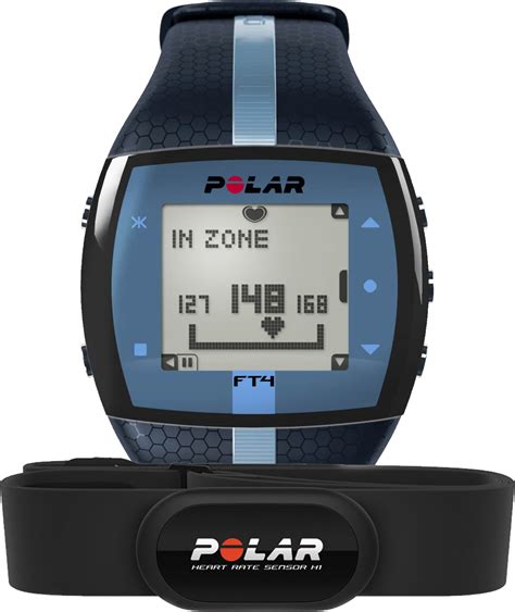 POLAR FT4M Silver/Black or Blue Heart Rate Monitor Watch ...