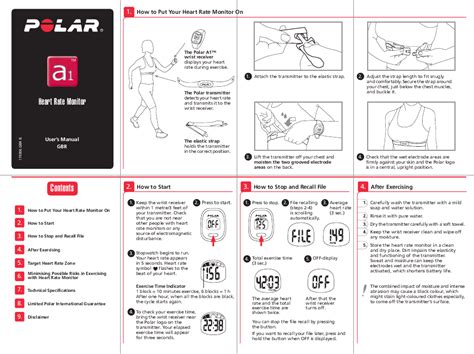 Polar Heart Rate Monitor A1 User s Guide | ManualsOnline.com