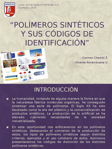 Polímeros Sintéticos y Sus Códigos de Identificación | Polímeros | El ...