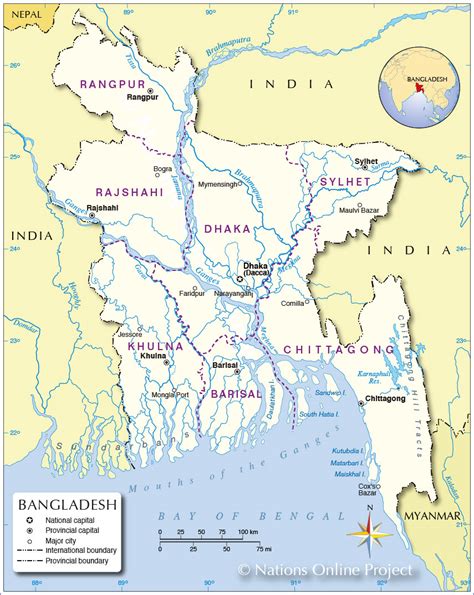 Political Map of Bangladesh   Nations Online Project