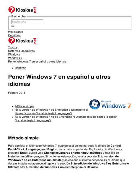 Poner Windows 7 en Espanol u Otros Idiomas 7447 Njojop ...