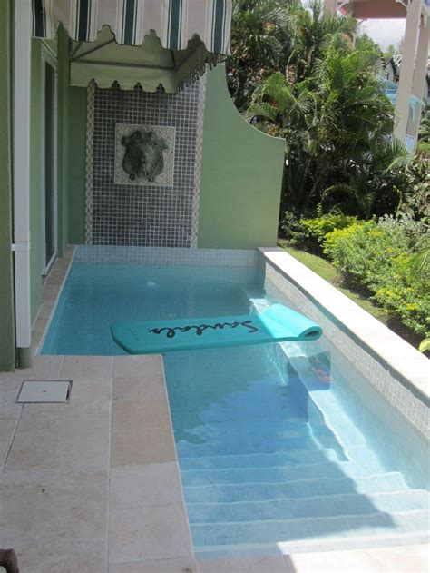 Pool Studio With Square Private Plunge In Back Terrace And ...