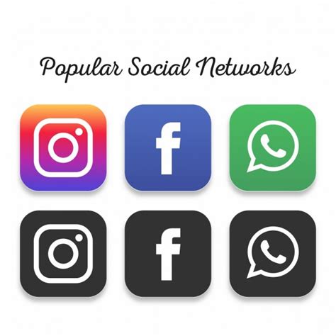 Populares iconos de redes sociales | Descargar Vectores gratis
