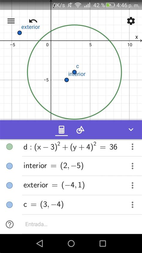 Porfavor ayuda La ecuación de una circunferencia es  x 3 ^2+ y+4 ^2=36 ...