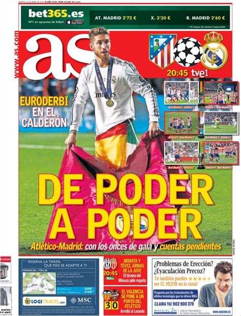 Portada AS 14/04/2015 | Atleta, Liga española de futbol, Messi