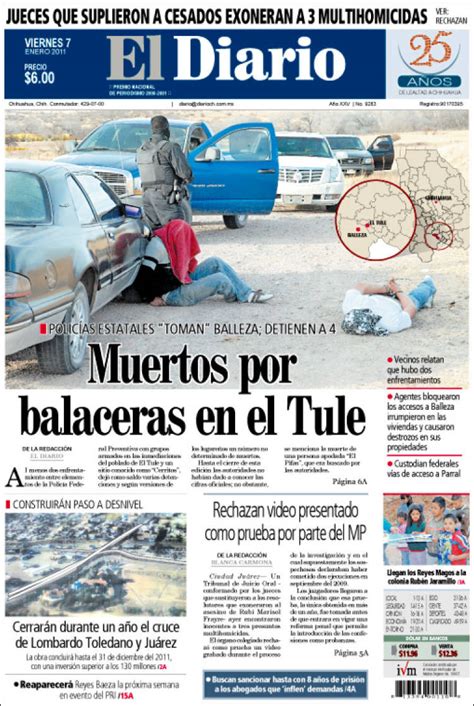 Portada de El Diario de Chihuahua  México  Images   Frompo