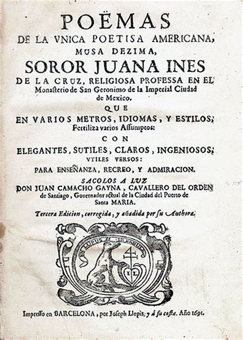 Portada de Poemas   Sor Juana Inés de la Cruz