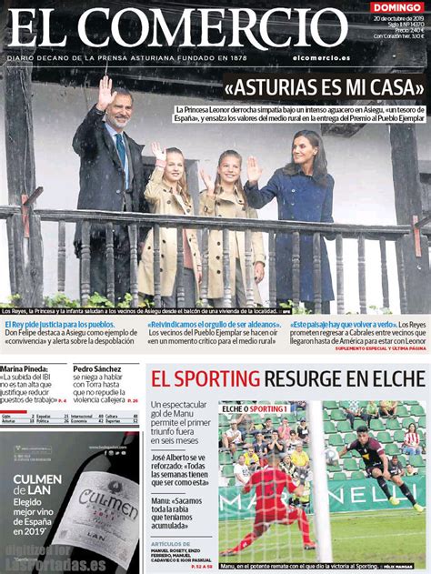 Portada del diario El Comercio del día 20/10/2019 – News ...