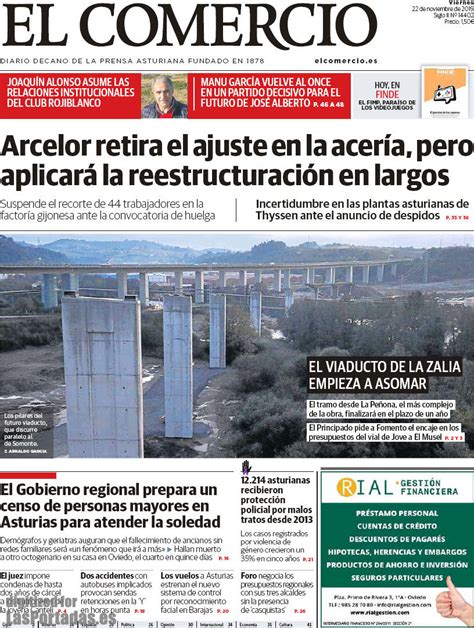 Portada del diario El Comercio del día 22/11/2019 – News ...