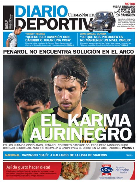 Portada del periódico Diario Deportivo  Uruguay . Todos ...