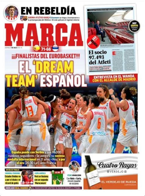 Portadas de la prensa deportiva  07/07/2019    | Deportes | EL MUNDO