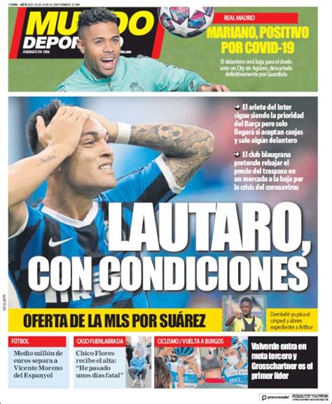 Portadas de la prensa deportiva: 29 de julio de 2020 :: Info Biwenger