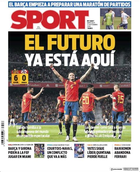 Portadas de los diarios: La goleada de España | Fútbol
