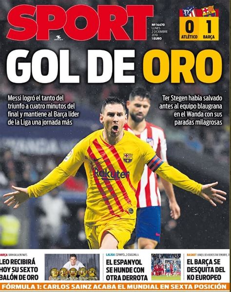 Portadas Diarios Deportivos 3/12/2019 | Marca, As, Sport ...