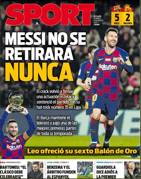 Portadas Diarios Deportivos 8/12/2019 | Marca, As, Sport, Mundo Deportivo