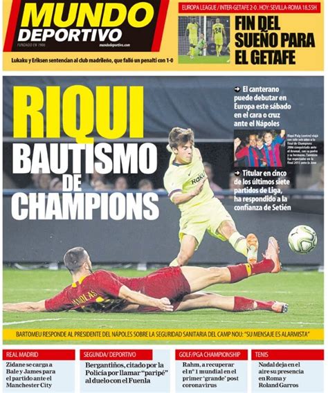 Portadas Diarios Deportivos Jueves 6/08/2020 | Sport ...