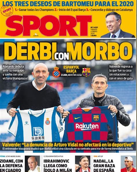 Portadas Diarios Deportivos Sábado 4/01/2020 | Marca, as, MD, Sport