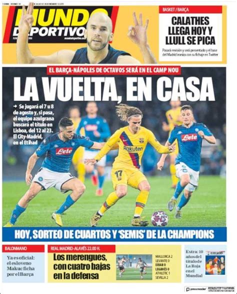 Portadas Diarios Deportivos Viernes 10/07/2020 | Sport ...