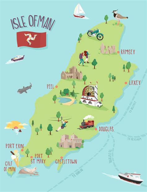 Portfolio | Illustrated map, Isle of man, Map