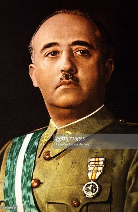 Portrait photograph of Francisco Franco, Spanish military leader and ...