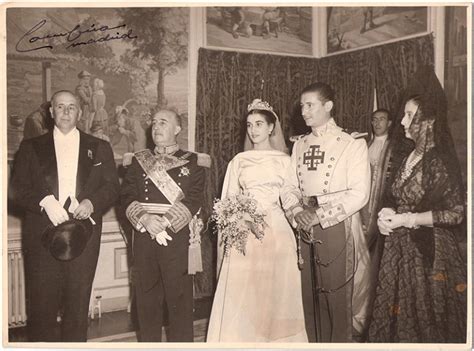 Positivado de época de la boda de Carmen Franco Polo y Cristóbal ...