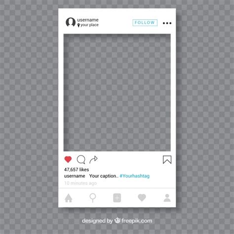 Post de instagram con fondo transparente | Descargar ...